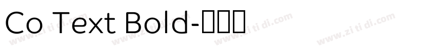 Co Text Bold字体转换